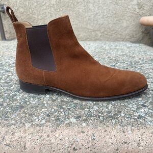 Taft Brown Cognac Suede Chelsea Boots